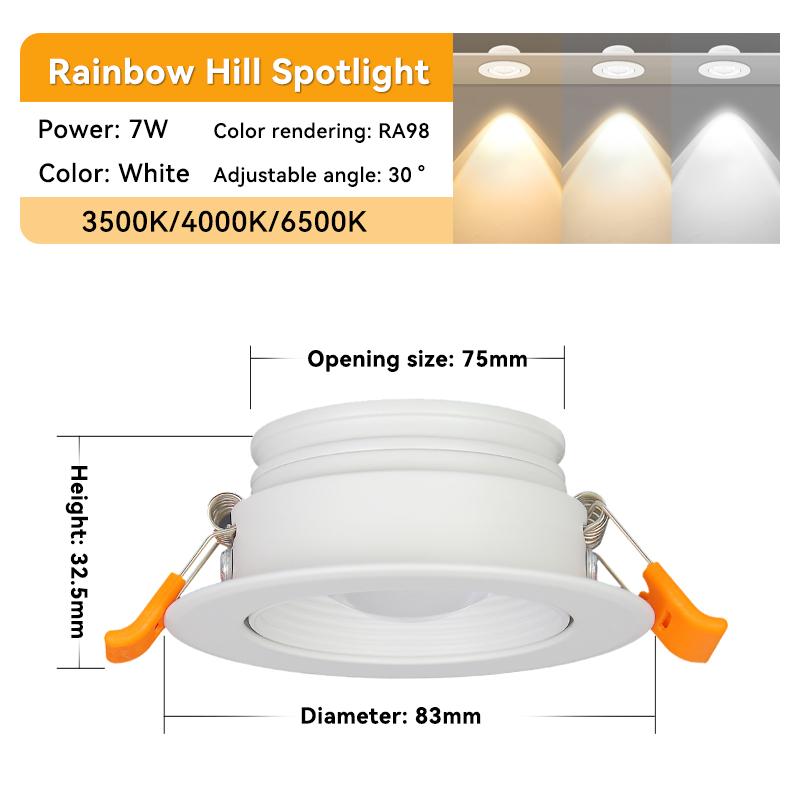 Dimmable Led Downlight Recessed Ceiling Lamp Embedded Spotlight Aluminum COB Light 5W7W10W12W AC90-260V  Home Office Store