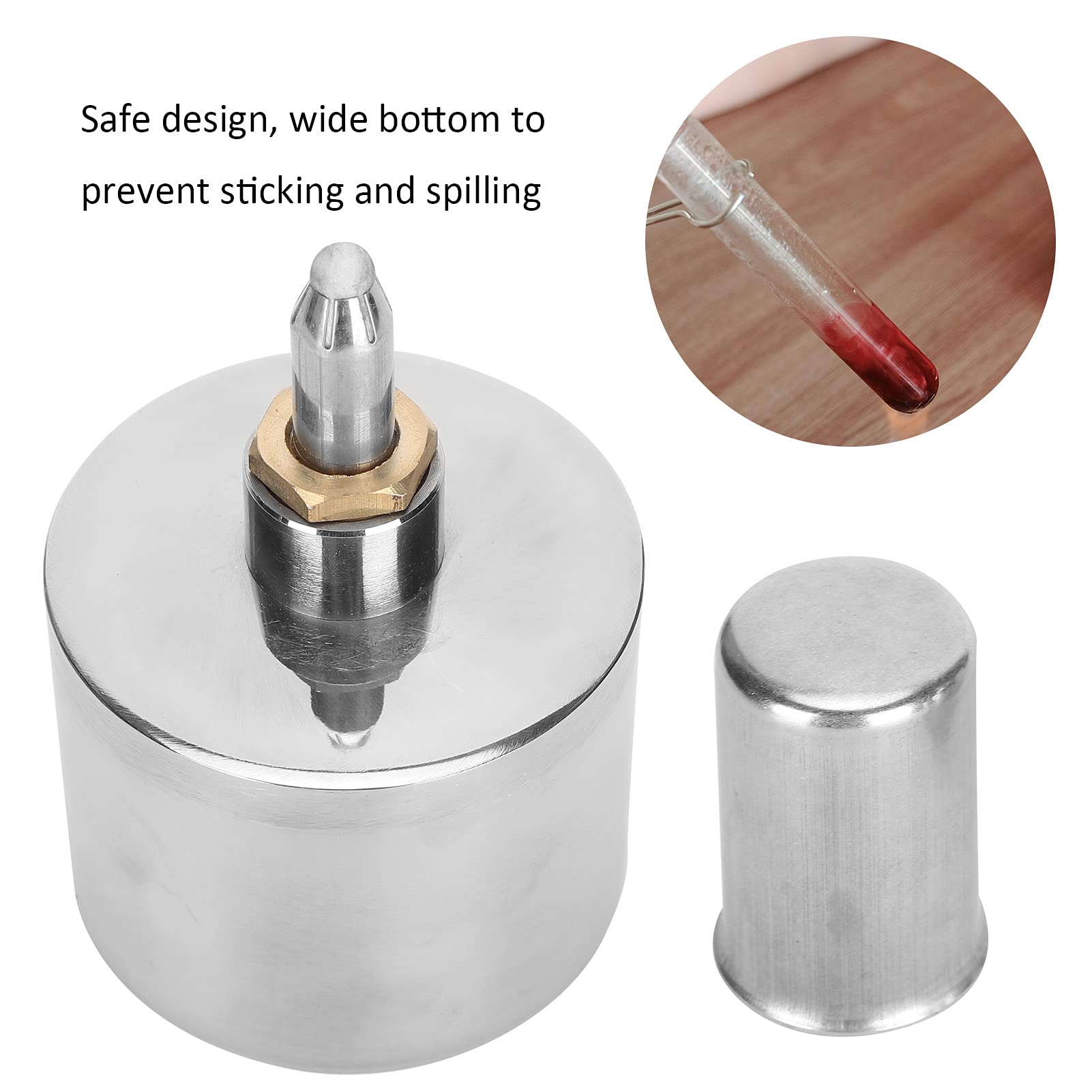 

Stainless Steel Alcohol Lamp 200ml Sealed Leakproof Anti-Explosion Laboratory Burner Type A