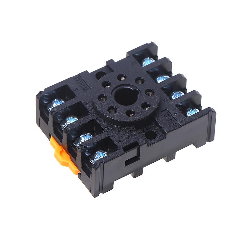 

1/5Pcs PF083A Power Relay Base Socket 8 Pins Relay Socket For MK2P AH3 ASY DH48S Rail Mounting 1PCS
