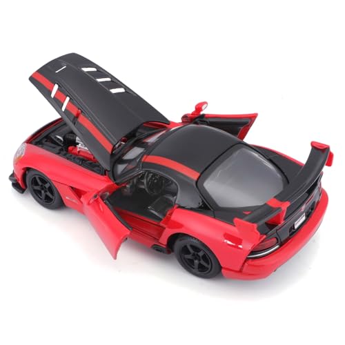Bburago 1/24 Dodge Viper SRT 10 ACR Red/Black / Diecast Model Car, Finished Product 18-22114 RD