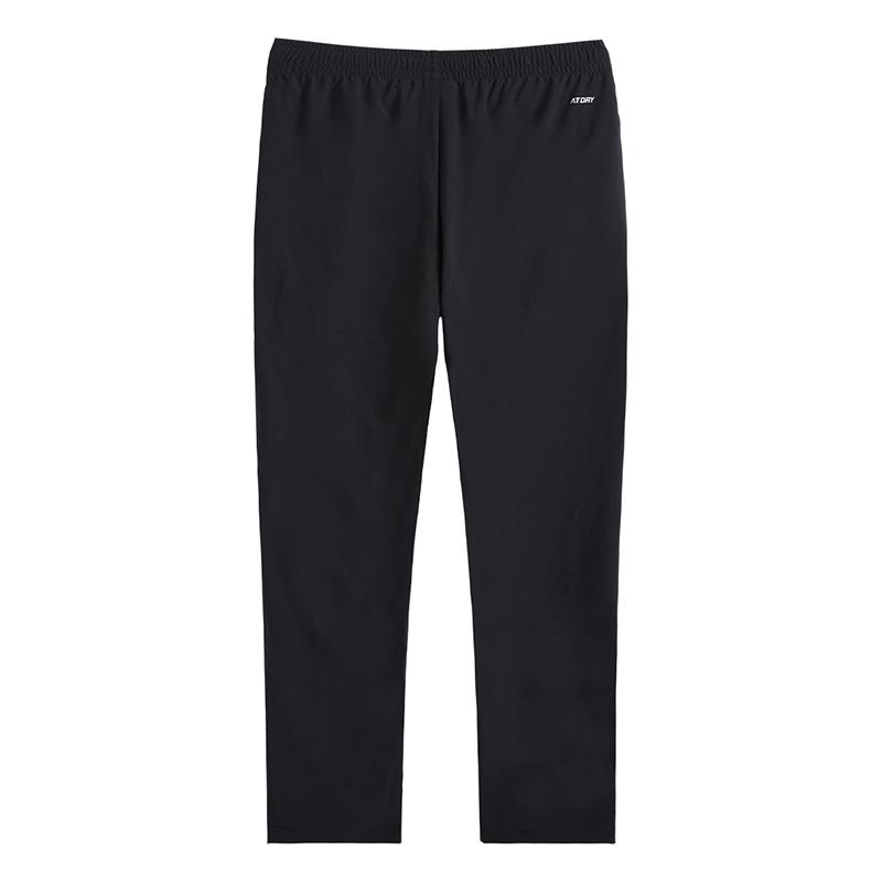Li-Ning Pantaloni sport tricotati casual versatili, simpli, confortabili, la modă, de culoare uni, respirabili, drepți, largi, pentru femei, negri AYKV764-1