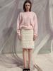 Sorry, Too Much Love Rosierose Lace H Line Skirt_Cream