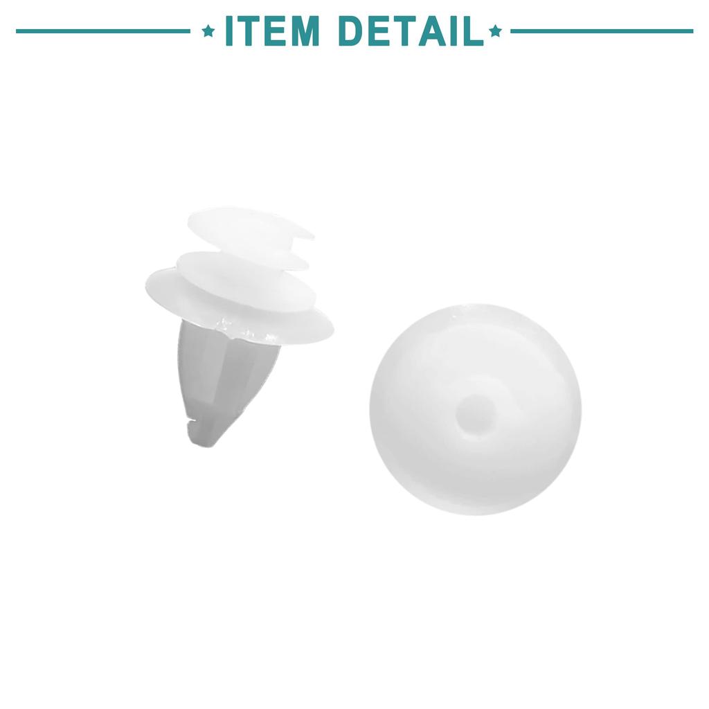 ACROPIX Panel Bumper Fender Fastener Splash Guard Push Rivet Retainer Clip 9mm Fit BMW E34 E39 E60 E61 White 10pcs