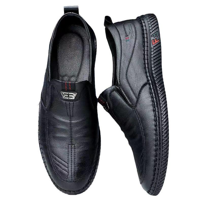 Summer new soft leather beanie shoes business men's casual leather shoes men's shoes men's derby shoes