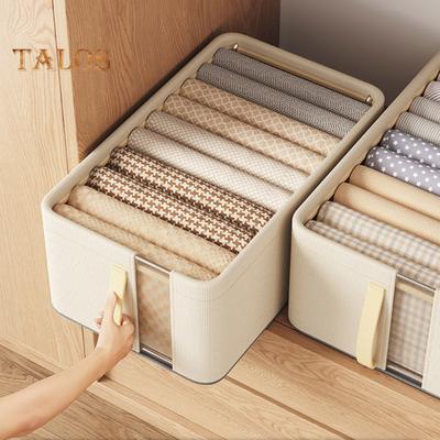 Kleiderschrank-Kleideraufbewahrungsbox, große Kapazität, atmungsaktives Netzgewebe, strapazierfähiger Klapprahmen, Aufbewahrungskorb, Hosen-Organizer