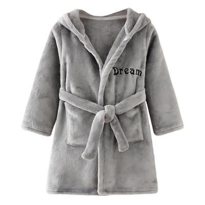 Peignoirs de bain en flanelle pour enfants, vêtements de nuit d'hiver, à capuche, pyjama pour nourrissons, chemise de nuit pour garçons et filles de 3 à 10 ans