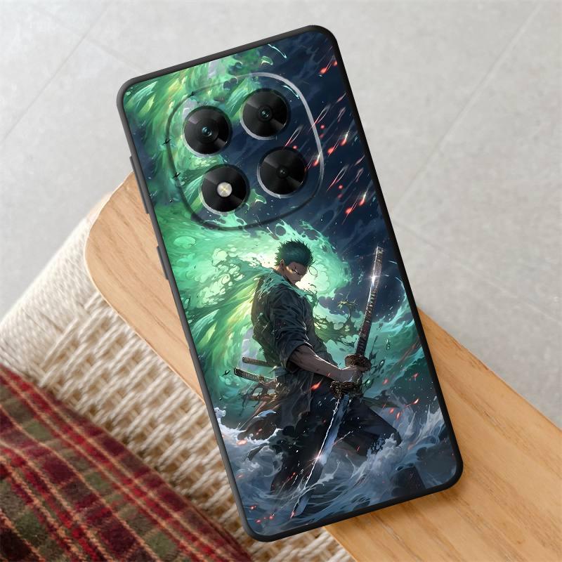 One Piece Cool Green Zoro Case for Xiaomi Redmi Note 10S 9S 7 8 12s 13 14 Pro Plus 9 10 11 12 Pro 11s Black Soft Phone Cover
