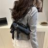 Trendy Cool Bowknot Tubular Cylindrical Pu Shoulder Bags Girly Handbag Armpit Bag Women  Design Sense Commuter Bags Gifts