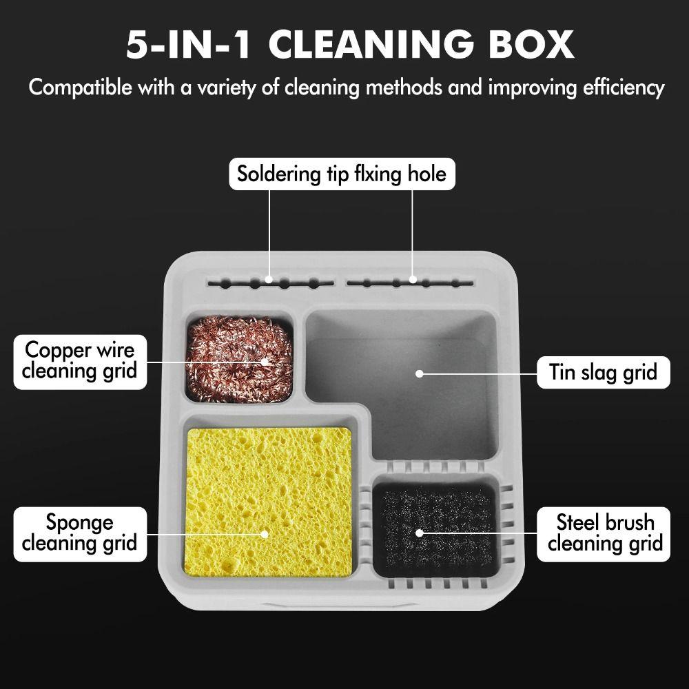 Silicone Tin Dross Collection Box Copper Wire Tin Storage Container  Soldering Iron Tips