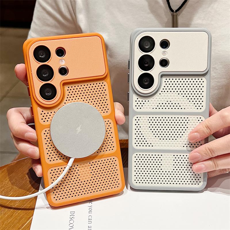 Heat Dissipation Magnetic Case For Samsung Galaxy S26 S25 S24 Ultra for Magsafe Cooling Bumper Shockproof Lens Protection Cover