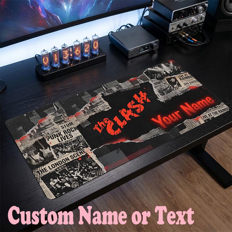The Cure Customized Name Text Mouse Pad, Large Desk Mouse Mat Personalized Home Office Present