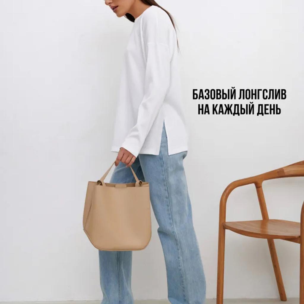 Cotton Sweatshirt Base Shirt  Long Sleeve Bottom Slit Base Shirt