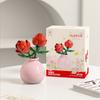 Building block pot plant bouquet of flowers, roses, lily building blocks, toys with flower pots, cute living room ornaments gift
