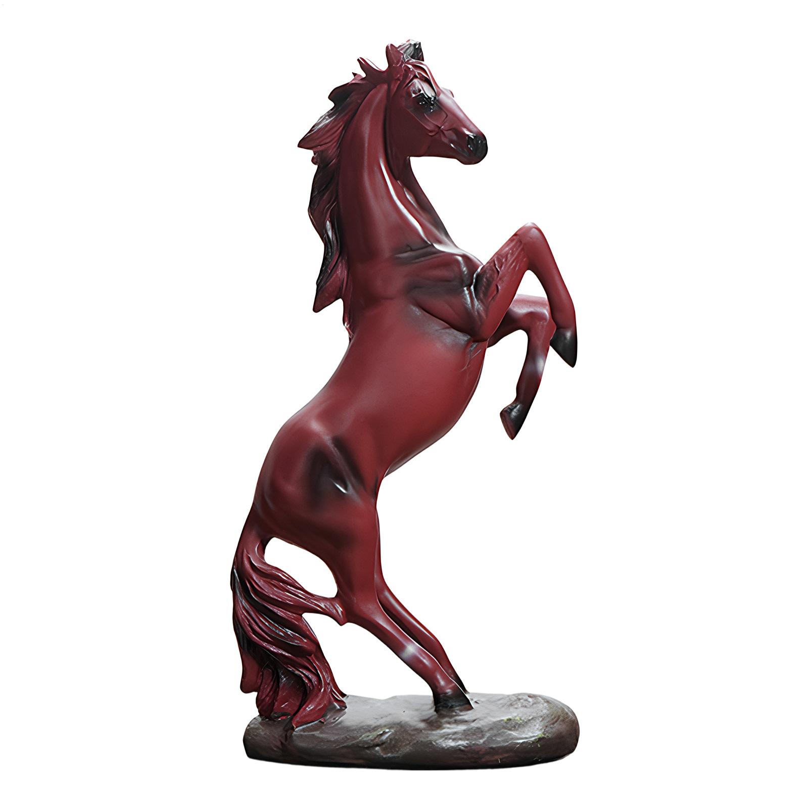 

Красная статуэтка лошади, украшение 2026 года, Китайский Новый год, коллекционная фигурка, Фэн-шуй, смола, красный конь, декор, богатство, удача, поделки China Mainland