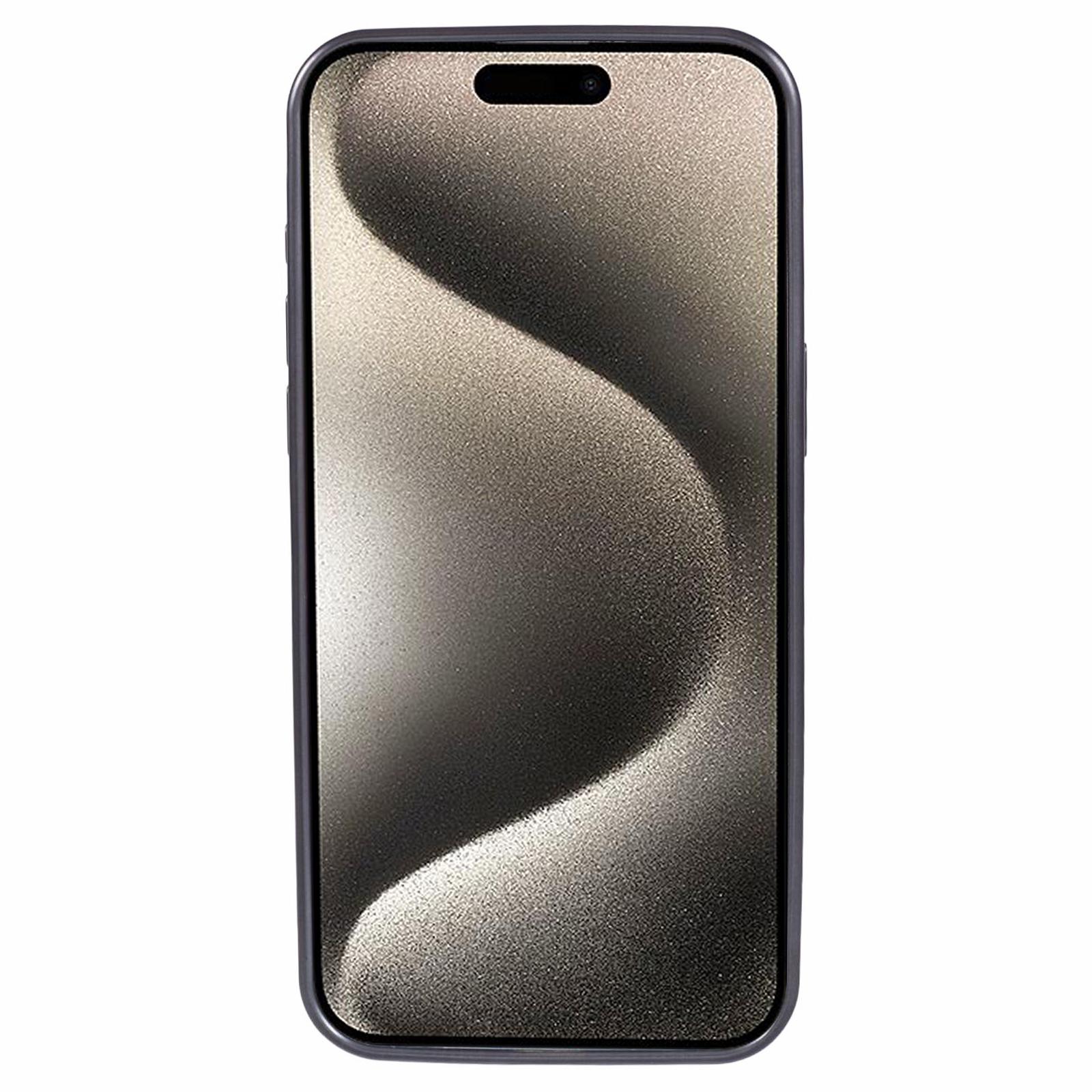

For iPhone 15 Pro Magnetic Case Matte Electroplating TPU Phone Back Shell Compatible with MagSafe Black