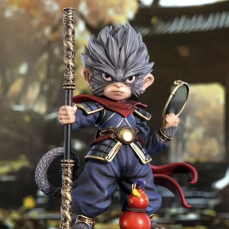 Black Myth Wukong Figure Destiny Wukong Qitian Great Sage Peripheral Statue Model Car Tide Play Two-dimensional Ornament
