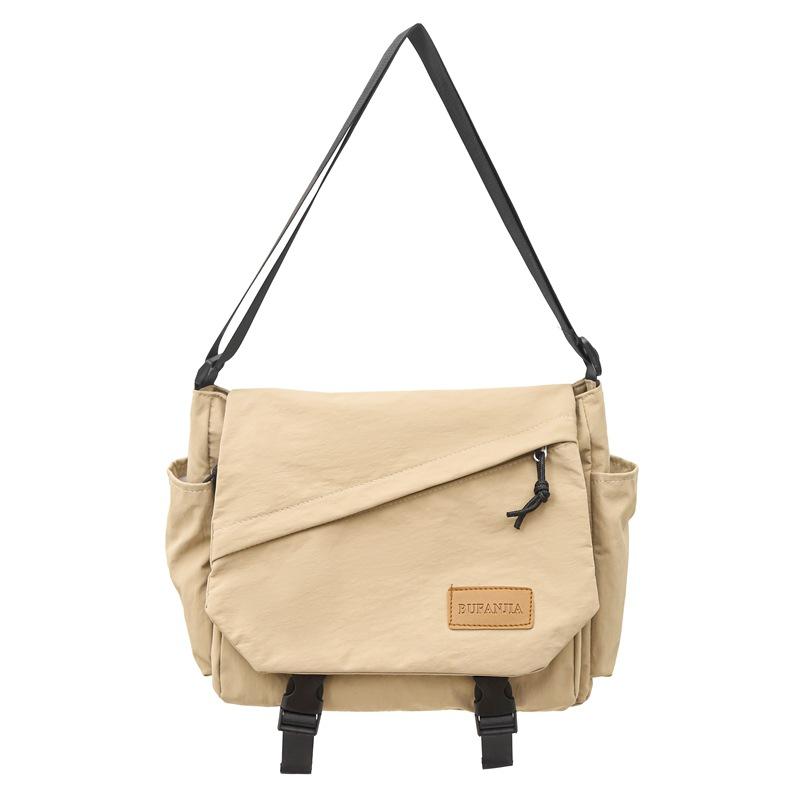 Mailman Bag Female College Bag 2025 New Versatile Large-capacity Messenger Canvas Bag Tote Bag