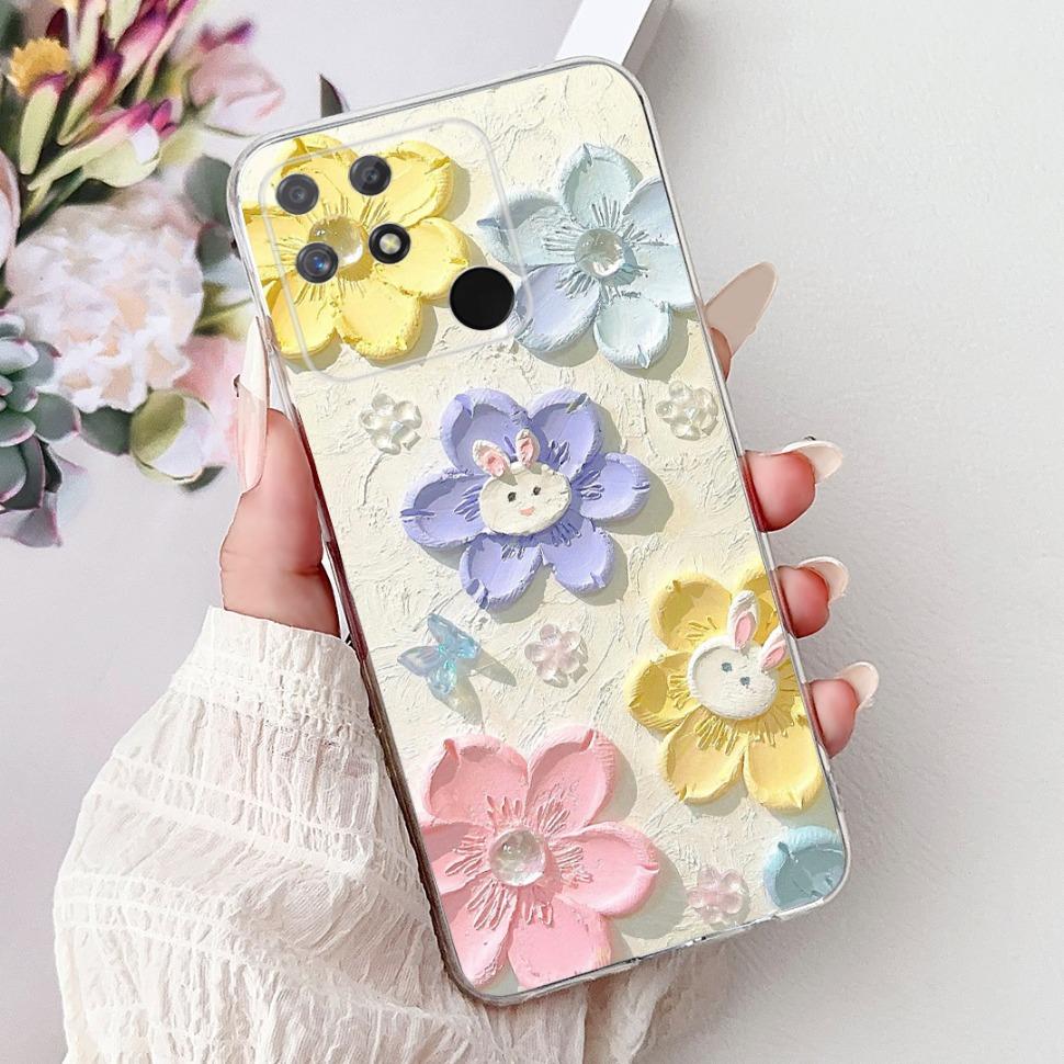 Soft Full RMX3430 Protective Cover For Realme Narzo 50A Casing Cat Pattern For Realme Narzo 50A Narzo50A Silicone Covers Case