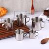1Pc Stainless Steel Coffee Mug Camping Cup Portable Soup Mug For Travel Home Unbreakable Drinking Cup With Handle For Coffee