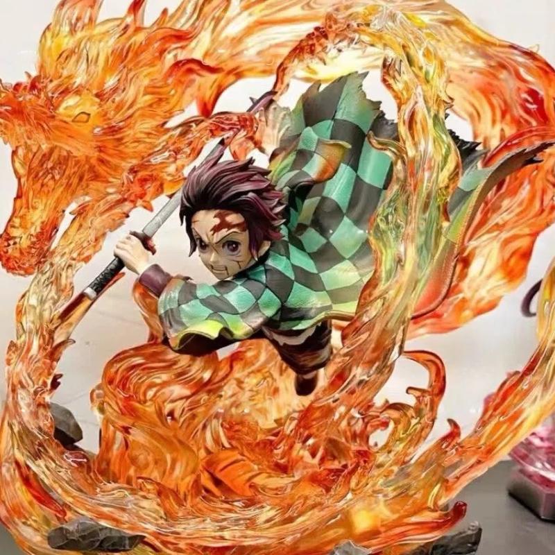 Demon-Slayer Anime Figure Ghost Destroyer Blade Big Figure Nine Styles In The Picture Tide Play Anime Ornament Birthday Gift