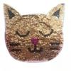 New Cat AB Face Color Changing Patch Cartoon Flipped Sequin Fabric Patch Personalized DIY Clothing Loopholes Changed Style Patch