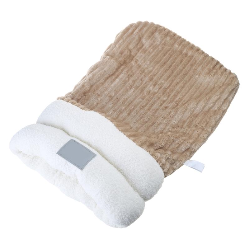 Winter Warm Cats Sleep Bag Large Pet Bed Cave for Indoor Warmth Comfortable Cats Resting Bag with Thicken Liners