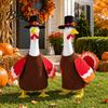 Thanksgiving Garden Goose Outfit 1 Set Turkey Outfit, Porch Costume, with Top Custom Apparel Hat And Wings for 23 Inch Statue, Lawn Yard Fall Holiday
