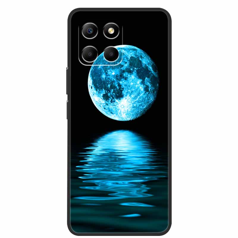 Für Honor 70 Lite Hülle Weiches TPU Silikon Bemalte Katze Schwarze Rückabdeckungen Für Huawei Honor70 Lite RBN-NX1 Hüllen Honor 70Lite 5G Tasche