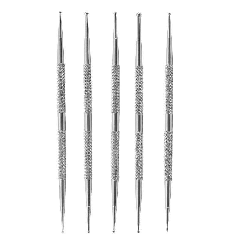 

Ручка для тиснения из нержавеющей стали - Двусторонняя инструмент для формирования нейл-арта