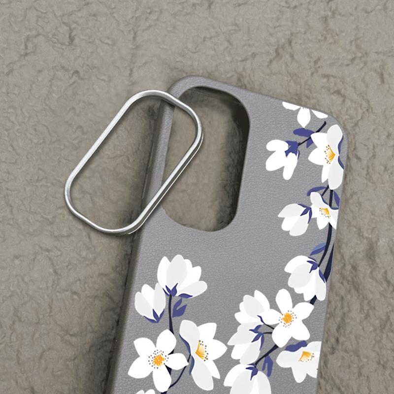 S25 Ultra Case Magnolia White Flower Cover For Samsung Galaxy S25 Ultra Capa S24 Ultra S22 Ultra S23 Plus S21 FE S20 5G Capa