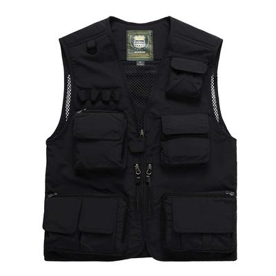 Manatsulife Rede Pesca Multifuncional Grande 7898 Colete Masculino, Colete de Fotógrafo, Colete, Jaqueta, Respirável, Outdoor, Tamanhos, Multicolor, (Preto, XL)