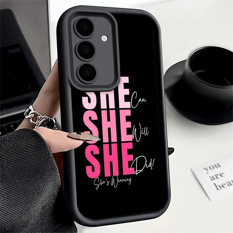 Phone Case for Samsung Galaxy A17 A16 A15 A14 A13 Girl Boss Lady Pink A56 A36 A26 A55 A35 A25 A54 A34 A24 A53 A33 A23 A07 A06