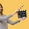 Movie Film Clap Board 20 X 20cm Dry Erase Black Wooden Clapper Board for Director