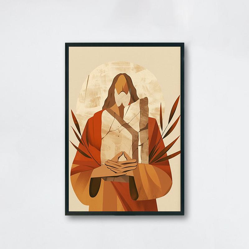 Boho Christ Art Poster Boho Christian Bible Verse Prints Canvas Painting Jesus Wall Art Pictures Home Room Modern Decoration