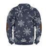 Men's Buttoned Sweatshirt With European And American /winter Printed Long Sleeved Sweatshirt