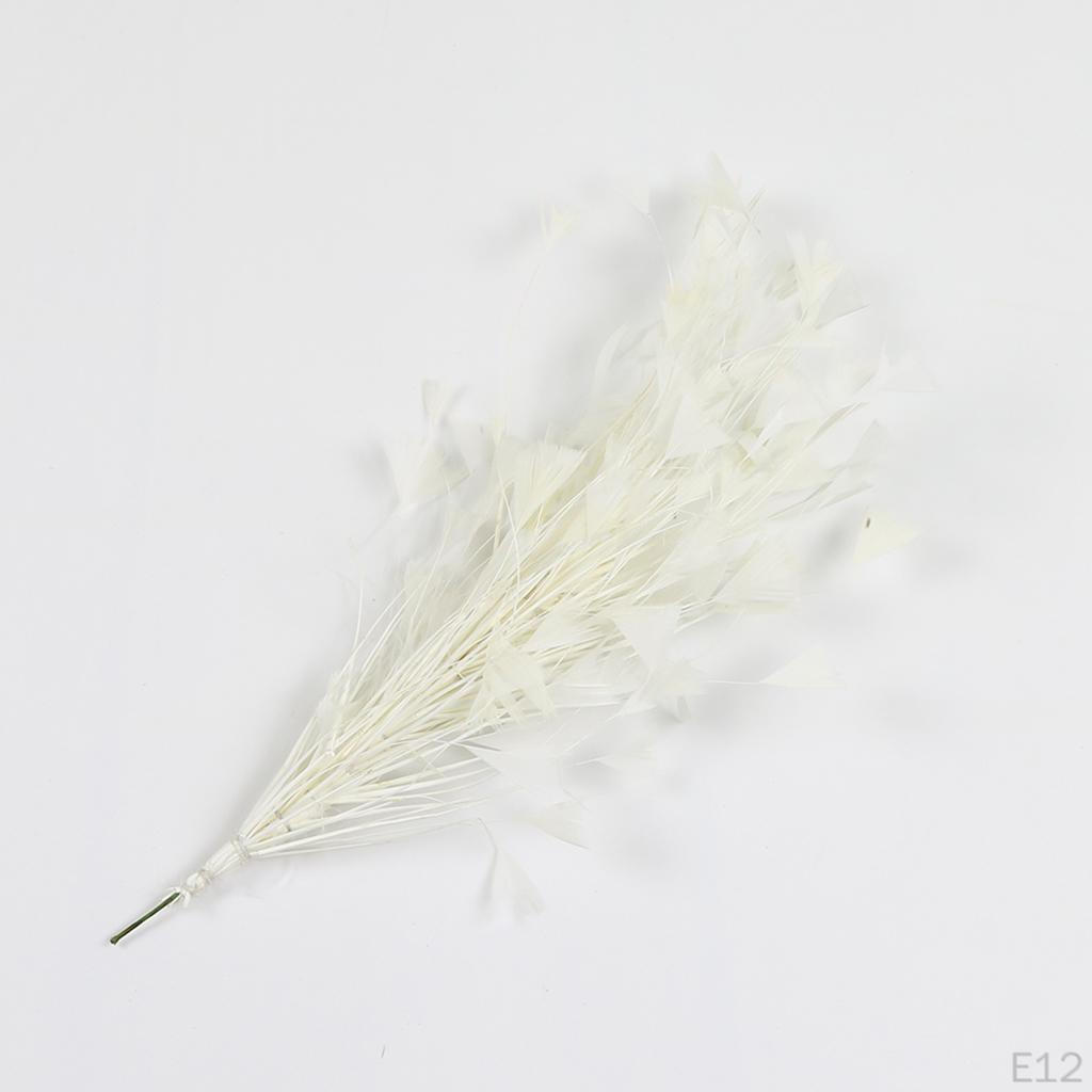25 30cm Colored Chicken Feather Sprays On Wire For Florist Decor