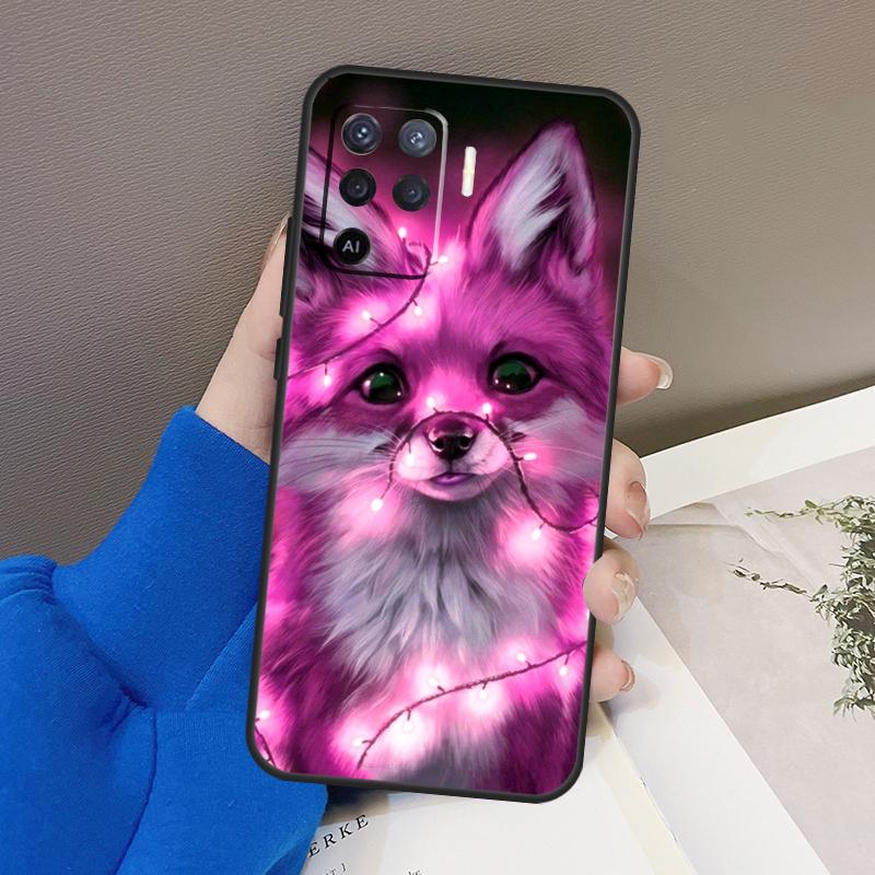 

Cute Cartoon Animal Fox Case For Oppo A77 A57 A17 A60 A80 A40 A74 A54 A94 A78 A98 A18 A38 A58 A96 A76 A16 A15 A5 Pro OPPO A74 5G