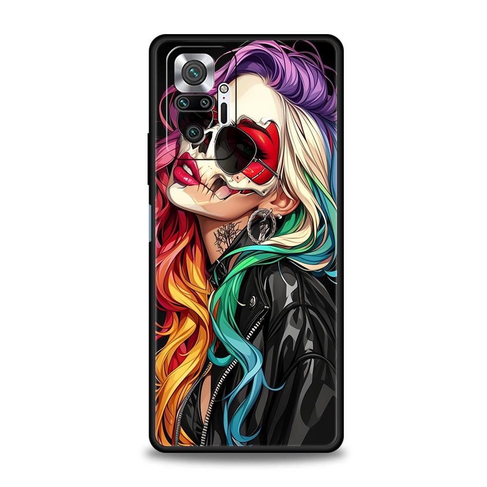 Hot Girls Phone Case Cover for Redmi 14C 10C Note 15 14 13 12 10 11 K40 Pro Plus 5G Soft TPU Shockproof Shell Fundas Capas Bags