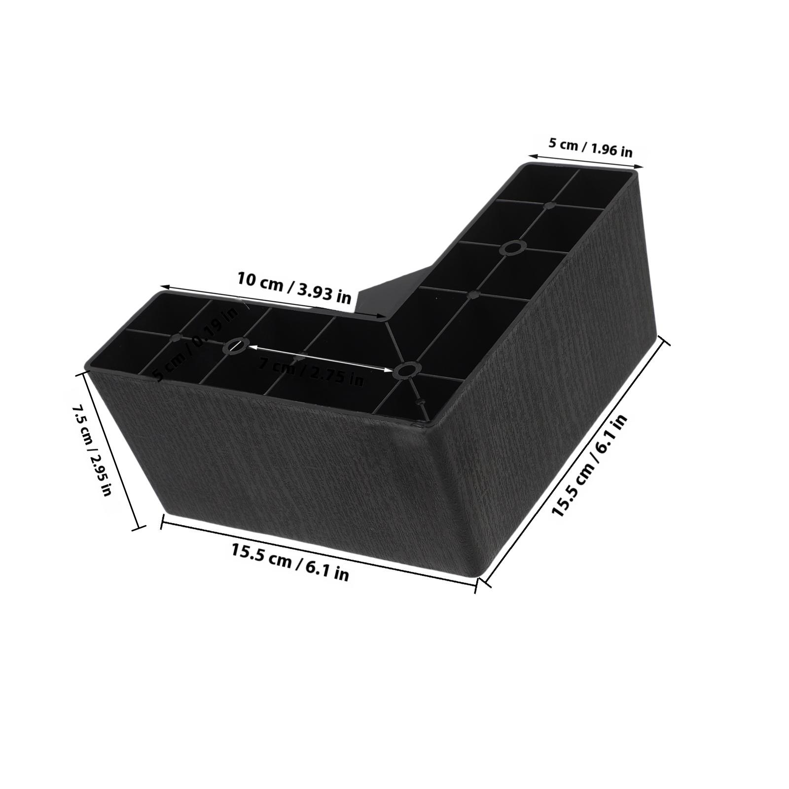 

4Pcs Plastic Furniture Legs L-Shaped Heavy Duty Sofa Couch Bed Risers Furniture Supports for Stability Storage and Floor