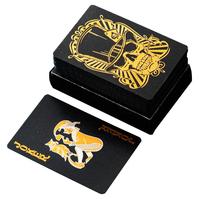 Luxury Gold PVC Playing Cards: Waterproof, Fold-Proof, Wear and Dirt Resistant, Washable.