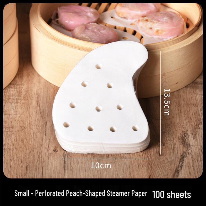 ZISIZ Peach-shaped Red Cricket Paper Steamer Liners
