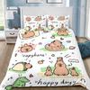 Niedliche Capybara Bettbezug Kissenbezug Bettwäscheset Erwachsene Junge Mädchen Schlafzimmerdekoration Kinder Geschenk Einzel Doppel Große Größe