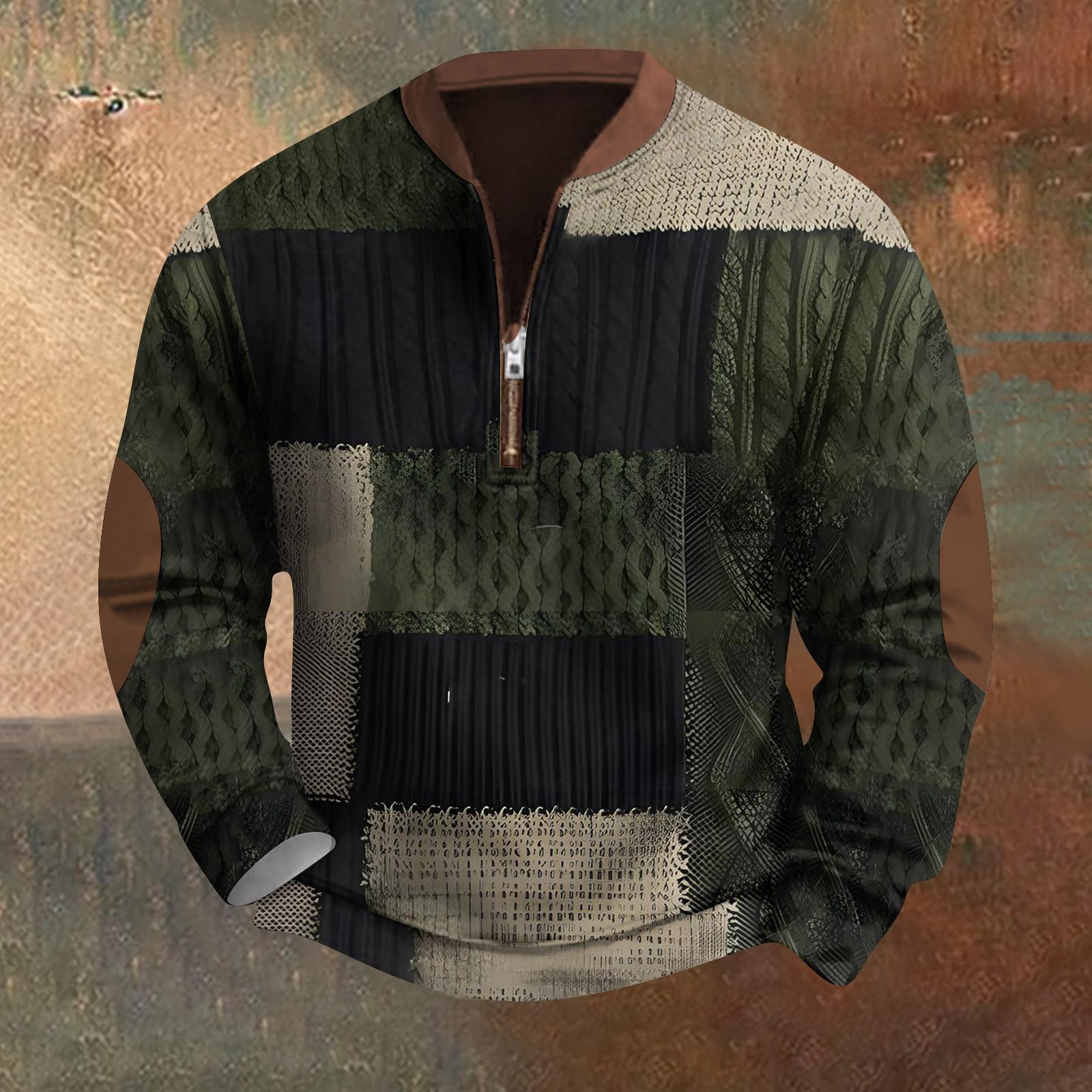 

Мужская повседневная толстовка в стиле ретро с градиентным принтом XXXL