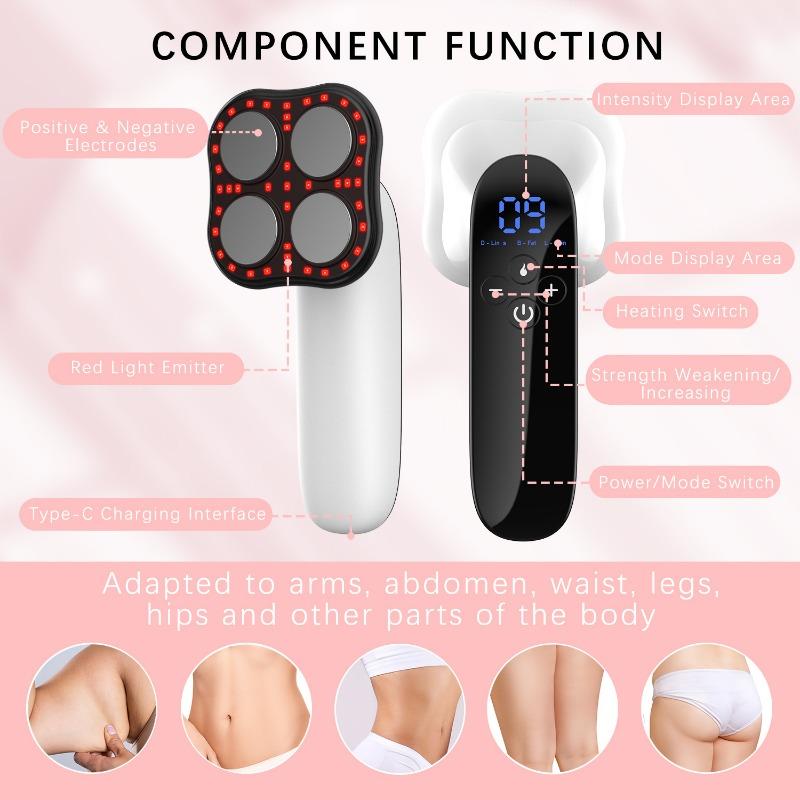 Electric Body Contouring Massager Adjustable Cordless Portable Deep Tissue Relaxation for Home Travel Office Unisex Care Device