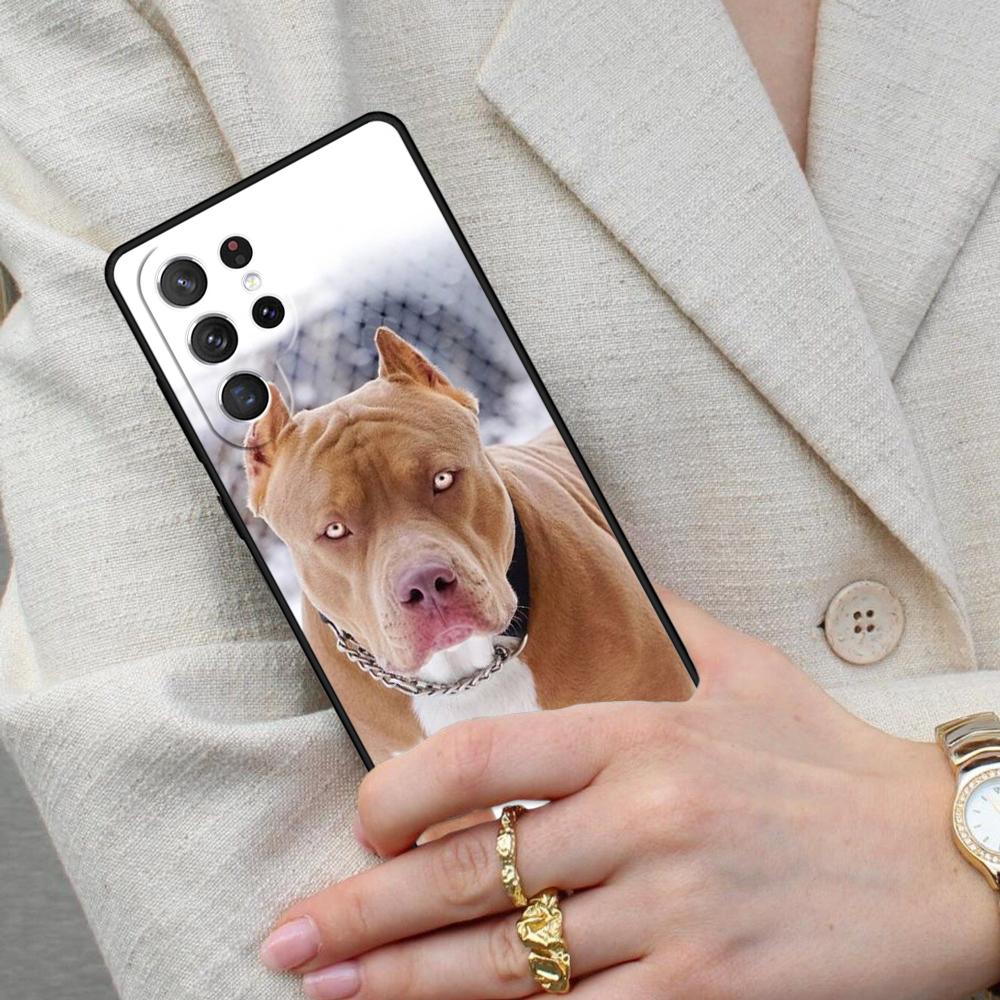 Pit Bull Lovely Pet Dog Pitbull Cell Phone Case for Samsung Galaxy S26 Ultra S25 S24 S23 S22 S21 S20 Note10 Cover