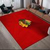 Τετράγωνο Χαλί με Φανελένιο Σχέδιο Chicago Blackhawks,Χαλί Περιοχής,Χαλί για Σαλόνι Υπνοδωμάτιο Καναπέ Παιχνιδότοπο Διακόσμηση,Αντιολισθητικό Πατάκι Δαπέδου