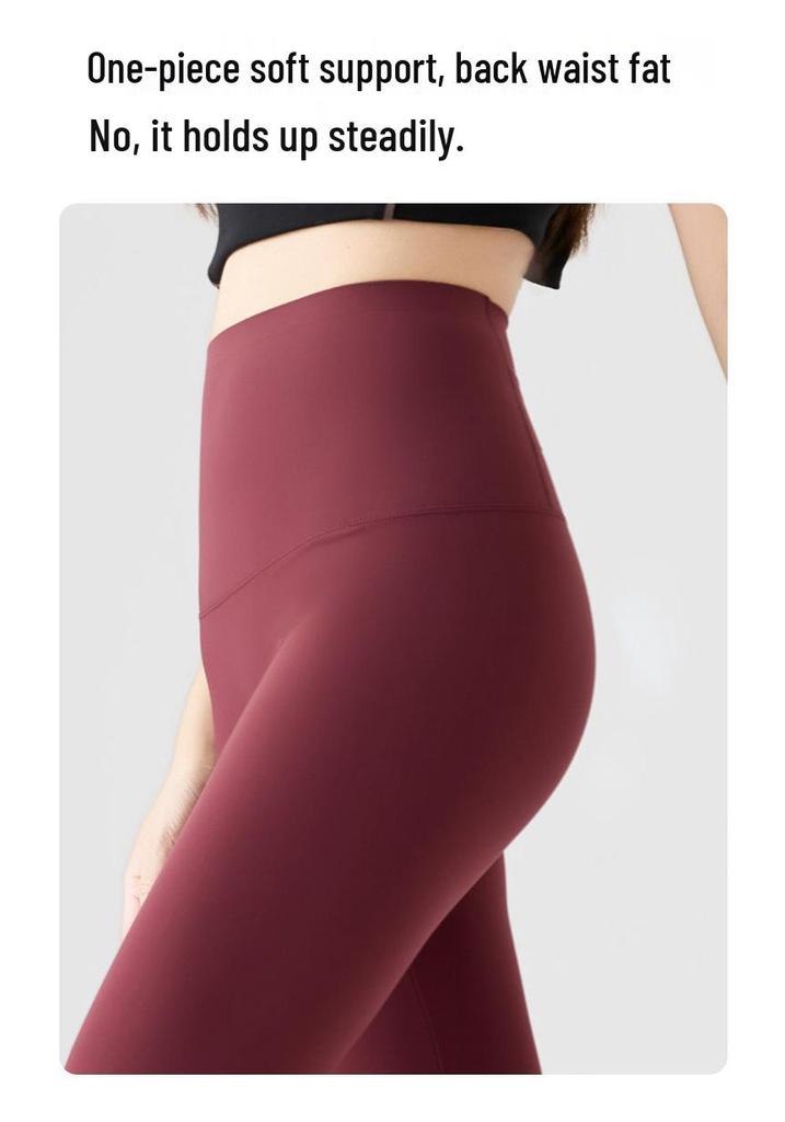 Spring 2026 Slim Fit Yoga Pants: Abdominal and Hip Support, Back Waist Pocket, Solid Color, Outdoor Wear, Tight-Fitting, Thin Style, New Arrival.