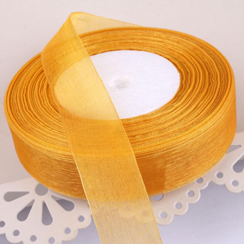 2,5 cm breites, transparentes Satinband aus Schneegarn für Bastelarbeiten und Haarschmuck