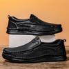 Men's Soft-Soled Leather Slip-On Loafers - Lightweight Casual Design