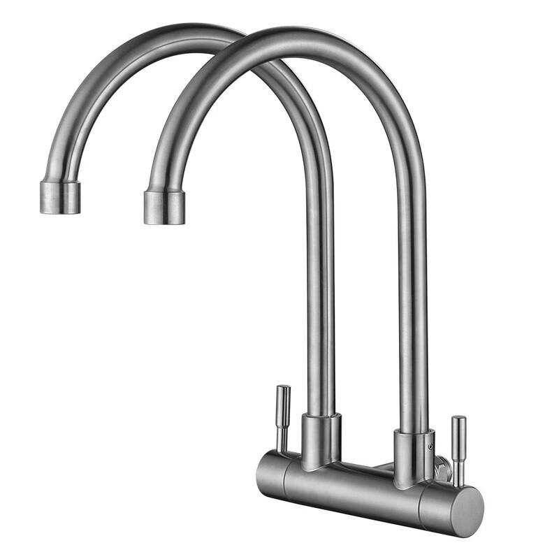 VEMUSE JDF-CW-479 Wall-Mounted Double-Outlet Kitchen Faucet